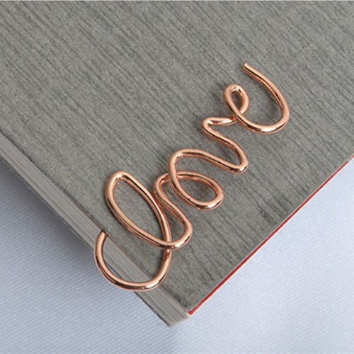 JANOU Love Paper Clips Metal Card File Note Clips for Office School Wedding Decoration Pack 20pcs - Image 2